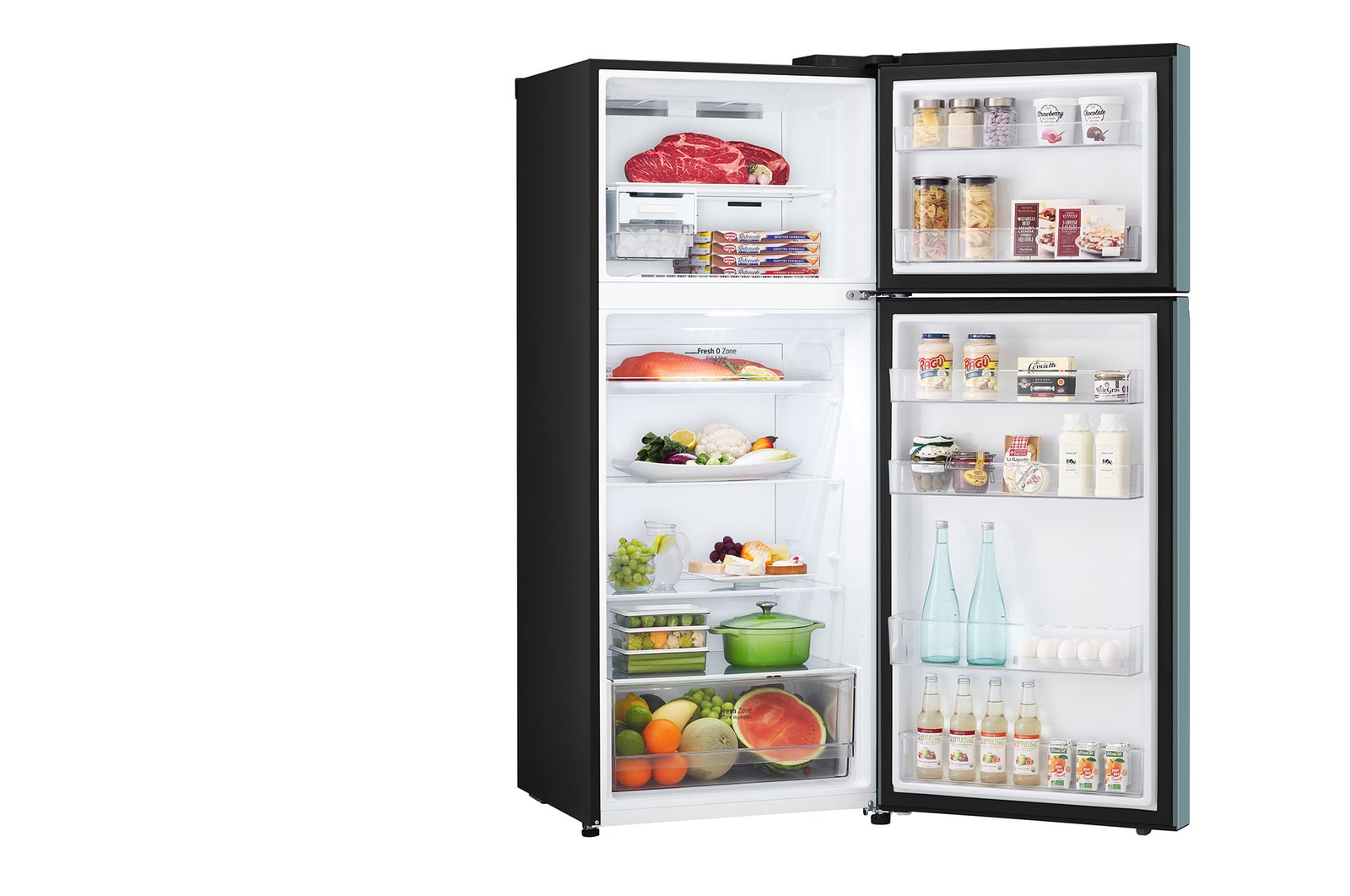 Left side with food open door