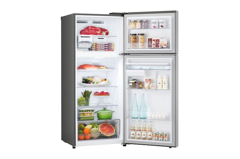 Tilted view with food