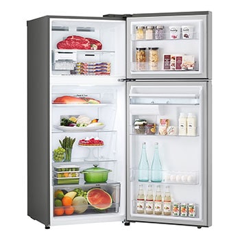 Tilted view with food