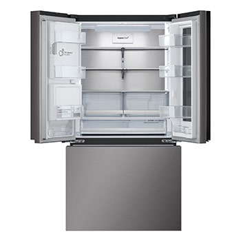 front view open door without food