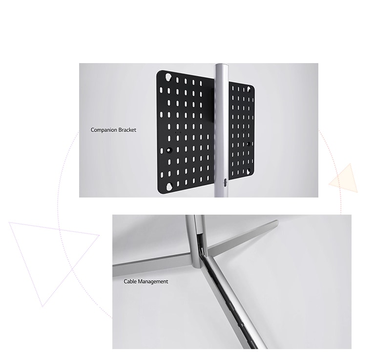Una mujer y un hombre instalan un soporte de pared para colgar un televisor en la pared paso a paso, con un soporte de pared y un kit de accesorios que contiene un papel guía y una caja de papel que facilitan la instalación. (Reproducir el video)
