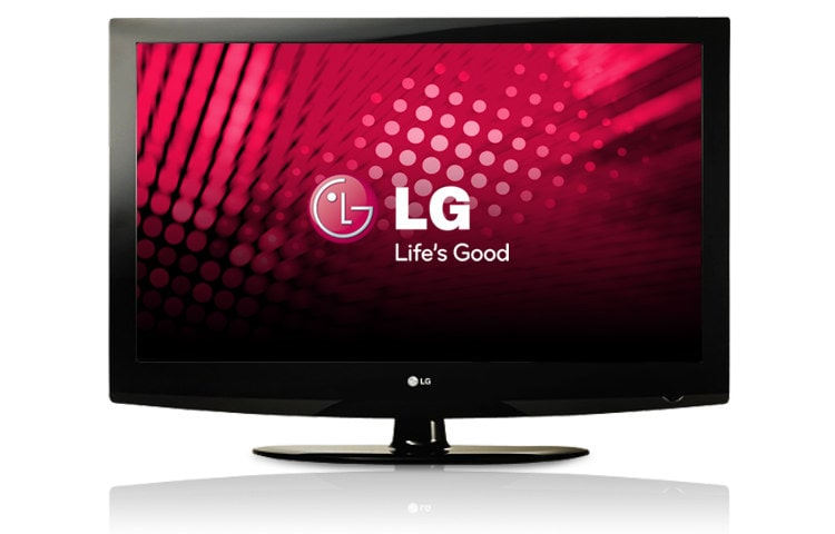 Vista frontal de Televisor LCD, con una resolución de 1,366 x 768p 26LG30R