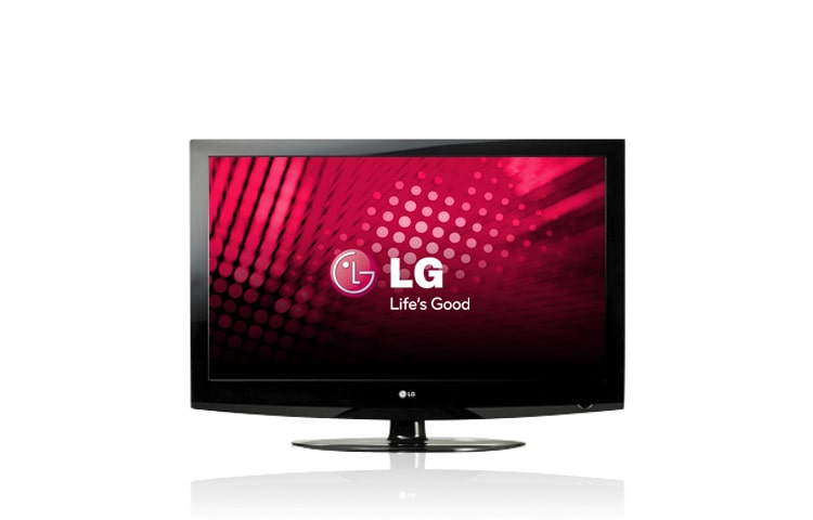 Vista frontal de Televisor LCD con resolución 1,366 x 768 37LG30
