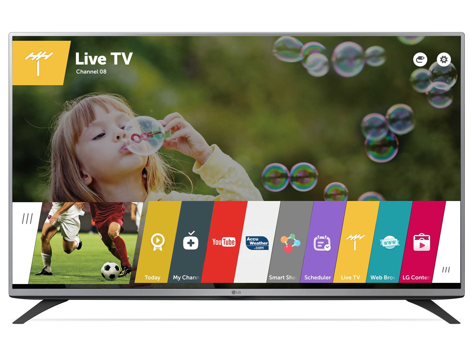 Vista frontal de LG webOS TV 43LF5900