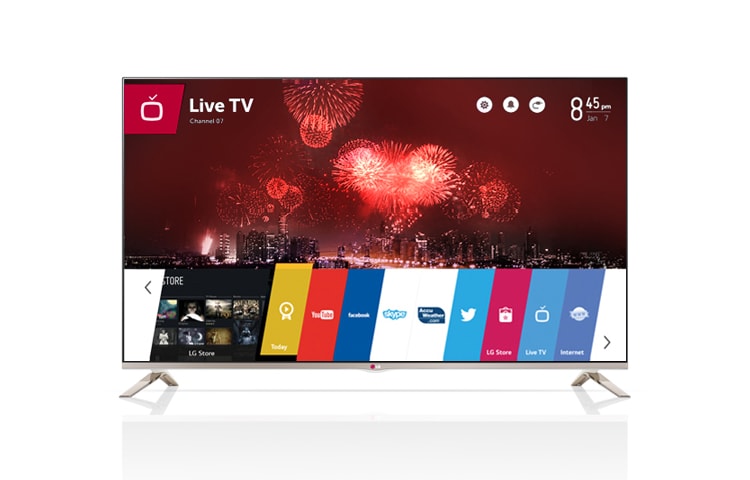 Vista frontal de Smart TV CINEMA 3D con Web OS 47LB7000