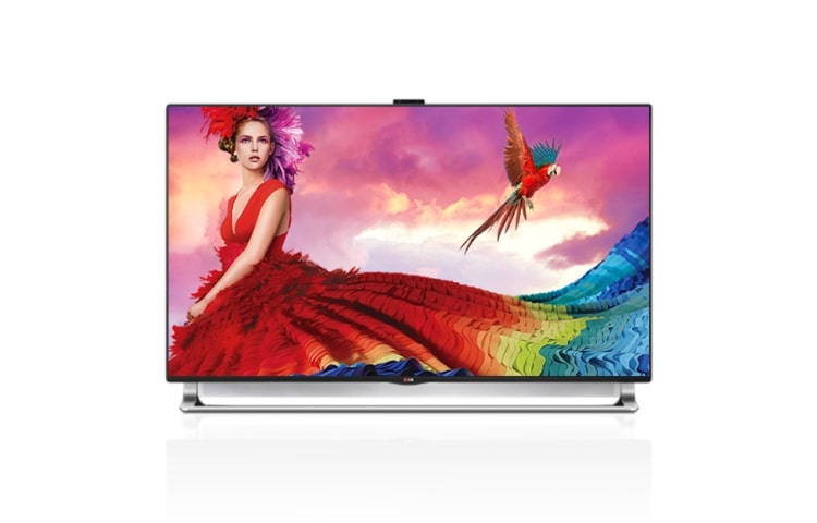 Vista frontal de El primer TV de 55&#34; en el mundo LG ULTRA HD TV 55LA9700