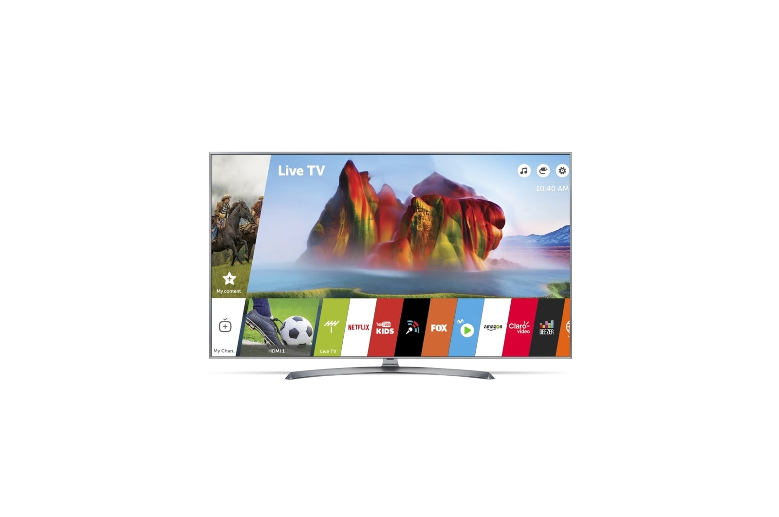 Vista frontal de SUPER UHD 4K 55&#34; Smart webOS 3.5 55UJ7500
