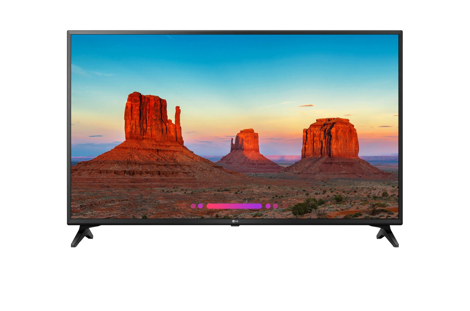 Vista frontal de UHD 55&#34; LG SMART TV AI 55UK6200PSA