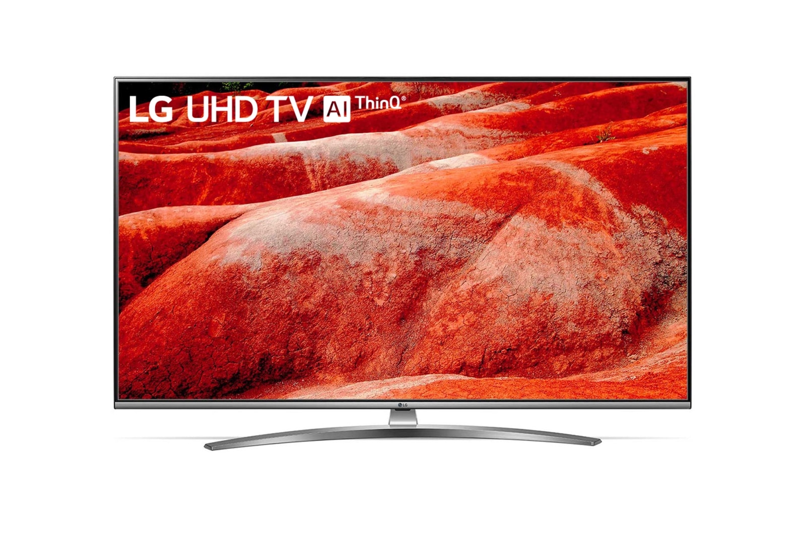 Vista frontal de LG UHD UM7650 55&#34; 4K Smart TV con AI (Inteligencia Artificial),Procesador Quad Core,DTS Virtual: X,Magic Remote 55UM7650PSB