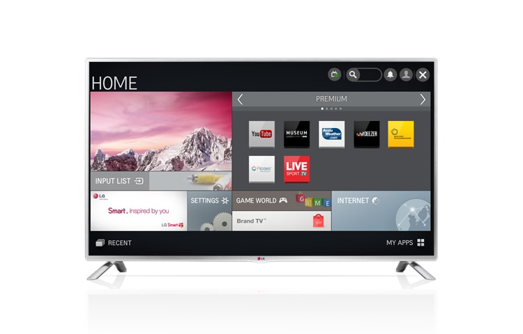 Vista frontal de LG Smart TV  60LB5800