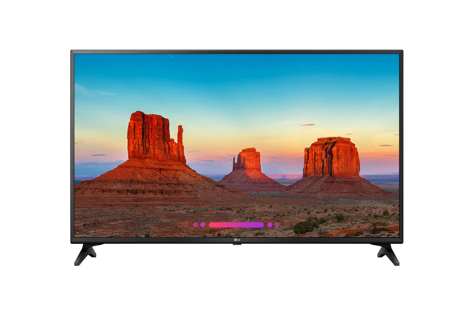 Vista frontal de UHD 60&#34; LG SMART TV AI 60UK6200PSA