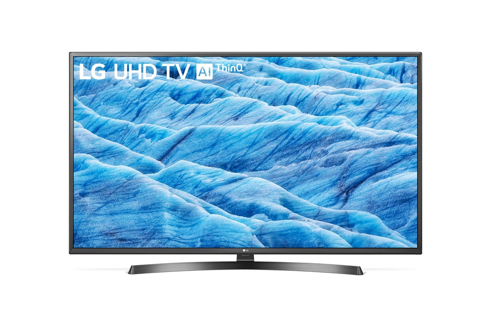 Vista frontal de LG UHD UM7200 60&#34; 4K Smart TV  con AI (Inteligencia Artificial),Procesador Quad Core,DTS Virtual: X 60UM7200PSA