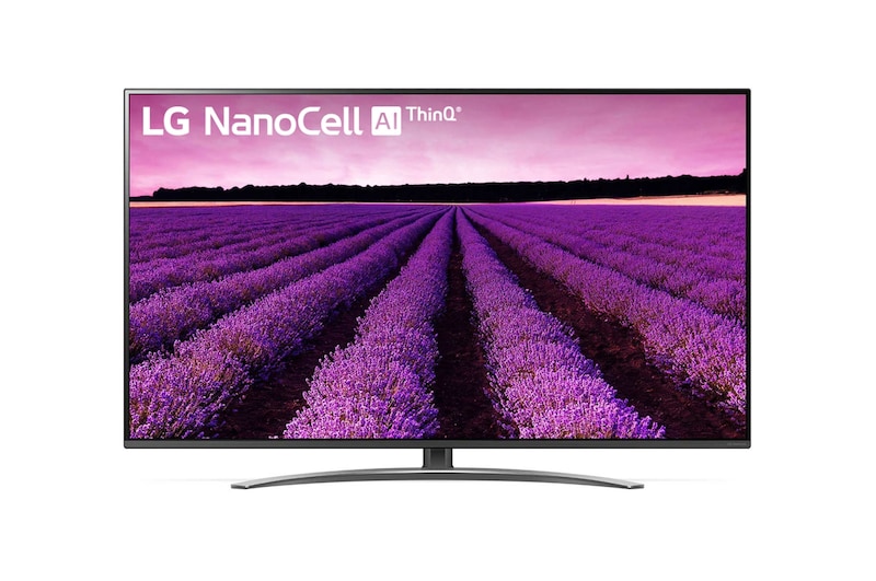 Vista frontal de LG NanoCell SM8100 65" 4K Smart TV  con AI (Inteligencia Artificial),Procesador Quad Core,DTS Virtual: X,Magic Remote 65SM8100PSA