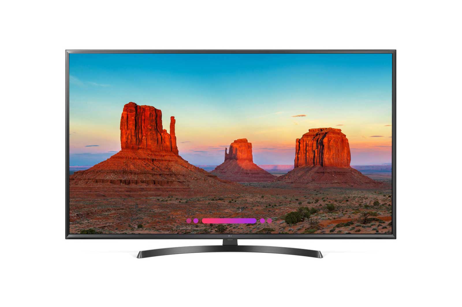 Vista frontal de UHD 65&#34; LG SMART TV AI 65UK6350PSC