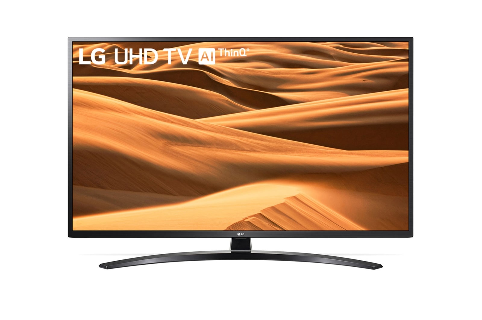Vista frontal de LG UHD UM7400 65&#34; 4K Smart TV con AI (Inteligencia Artificial),Procesador Quad Core,DTS Virtual: X 65UM7400PSA