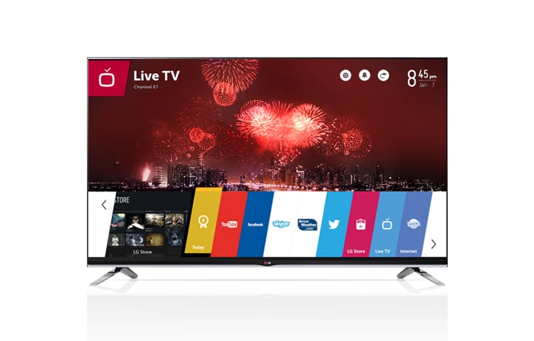 Vista frontal de Smart TV CINEMA 3D con Web OS 70LB7200
