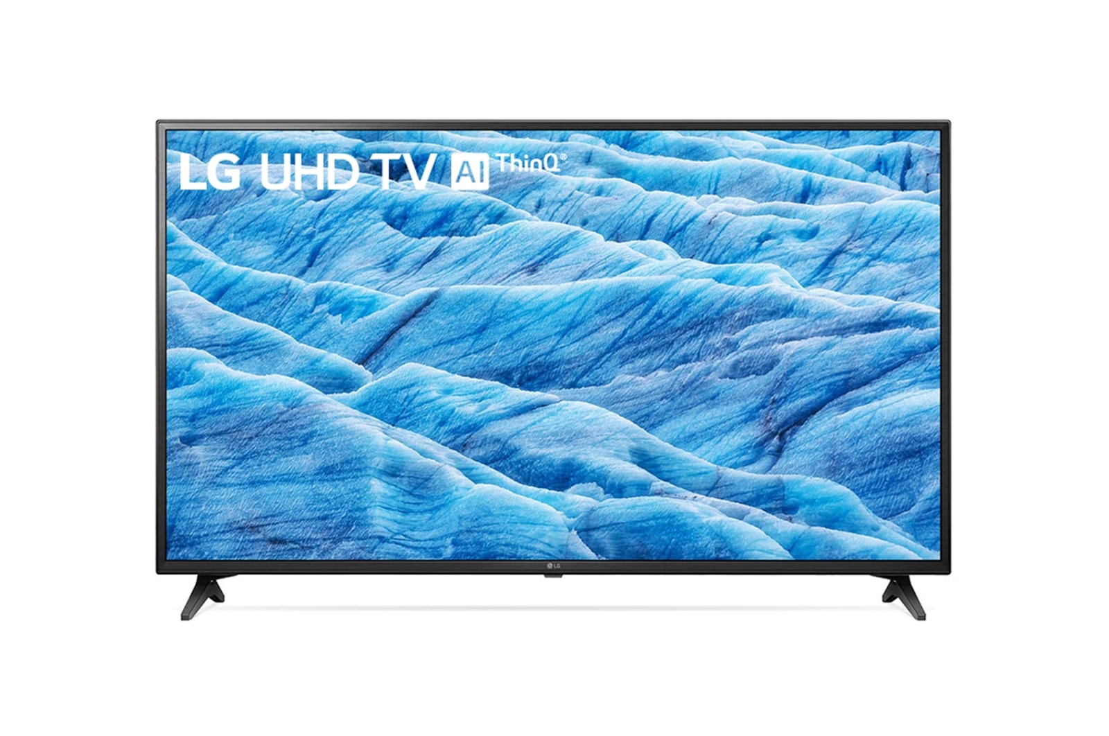 Vista frontal de LG UHD UM7100 75&#34; 4K  Smart TV con AI (Inteligencia Artificial),Procesador Quad Core,DTS Virtual: X 75UM7100PSA