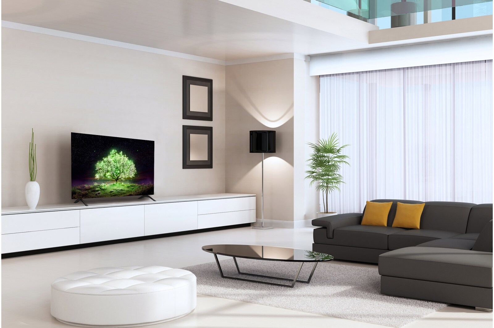 LG OLED 55'' A1 4K Smart TV con ThinQ AI (Inteligencia Artificial), 4K Procesador Inteligente α7 generación 4, OLED55A1PSA