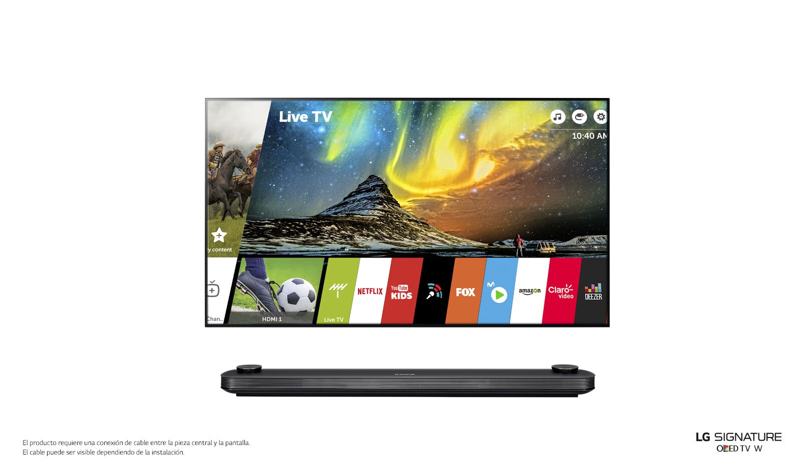 Vista frontal de OLED 4K 65&#34; Smart webOS 3.5 OLED65W7P