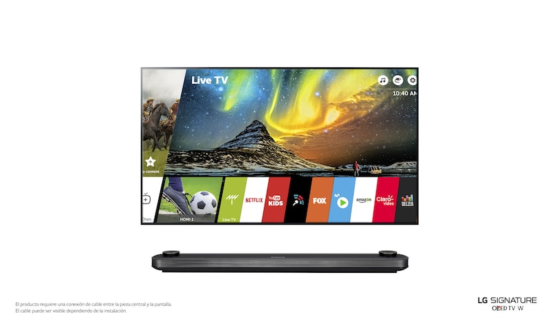 Vista frontal de OLED 4K 65" Smart webOS 3.5 OLED65W7P