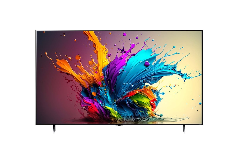 Vista frontal del LG QNED TV, QNED90