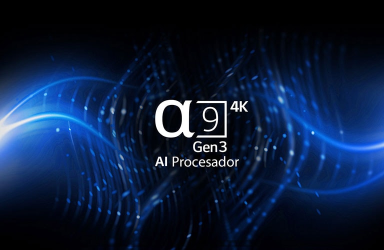 Logotipo de Alpha 9 Gen3 sobre fondo gráfico negro y azul