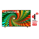  LG NanoCell 55" NANO77 4K Smart TV con ThinQ AI (Inteligencia Artificial), 4K Procesador Inteligente α5 generación 6 (2023)
