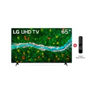 Vista frontal del televisor LG UHD