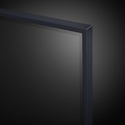Primer plano del borde superior del TV LG UHD, UT90