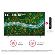 Vista frontal del televisor LG UHD