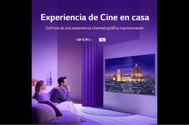 LG QNED 75'' QNED80 4K Smart TV con ThinQ AI (Inteligencia Artificial), 4K Procesador Inteligente α7 generación 5, 75QNED80SQA