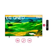 LG QNED 86'' QNED80 4K Smart TV con ThinQ AI (Inteligencia Artificial), 4K Procesador Inteligente α7 generación 5, 86QNED80SQA