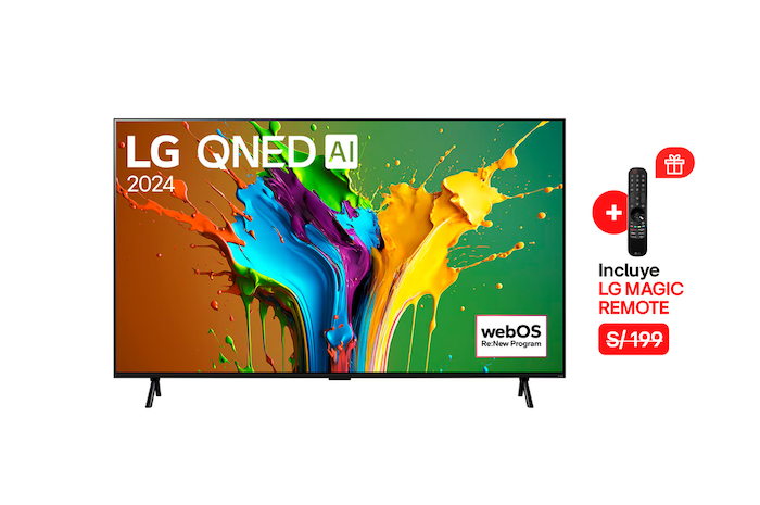 Front view of LG QNED TV, QNED89