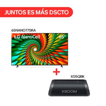 LG NanoCell 65'' NANO77 4K Smart TV + LG XBOOM Go Bundle
