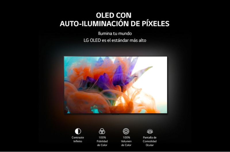 LG OLED 48'' A2 4K Smart TV con ThinQ AI (Inteligencia Artificial), 4K Procesador Inteligente α7 generación 5, OLED48A2PSA