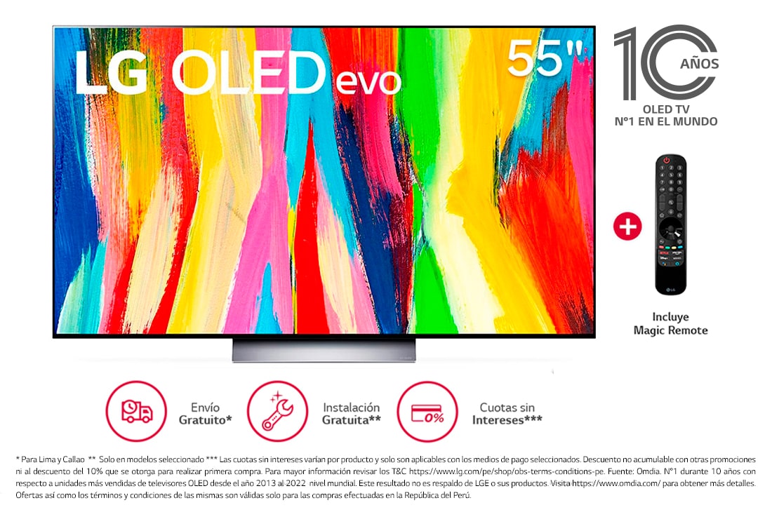 LG OLED 55C2 55 pulgadas 4K Smart TV Manual del propietario