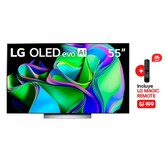  LG OLED evo 55" C3 4K Smart TV con ThinQ AI (Inteligencia Artificial), 4K Procesador Inteligente α9 generación 6 (2023)
