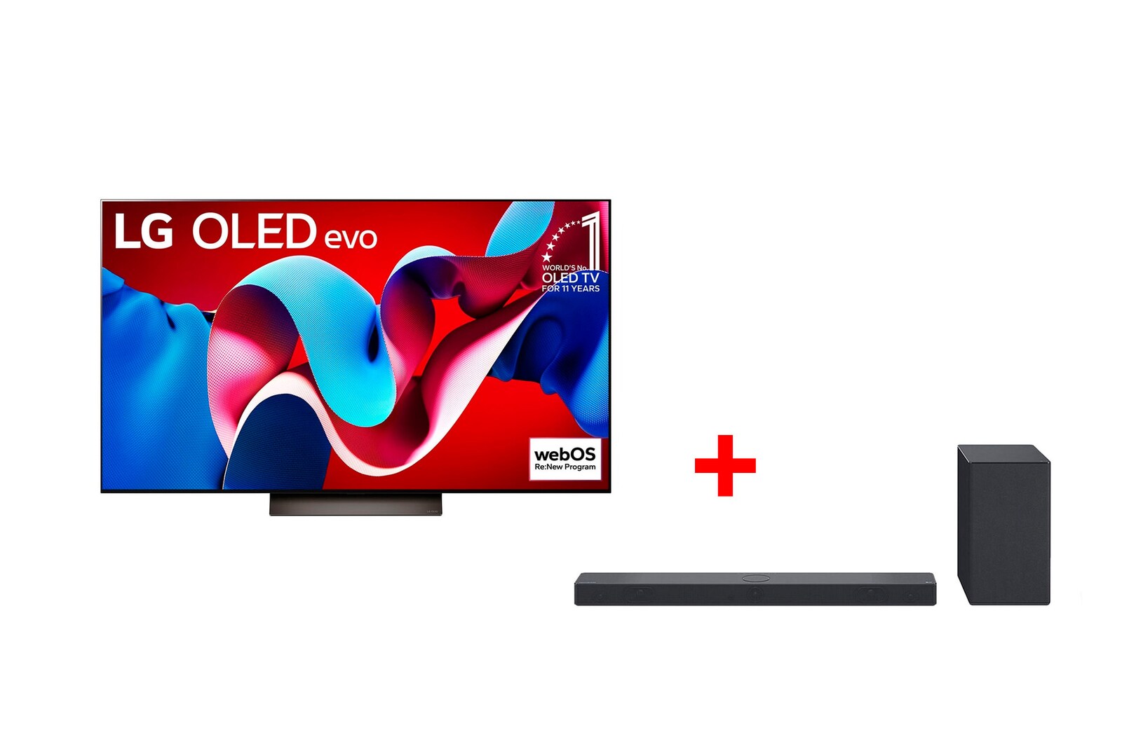 Vista frontal de COMBO TV OLED 55&#39;&#39; C4 &#43; SOUNDBAR SC9S OLED55CSC9S