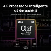 LG OLED evo 65'' G2 Diseño Galería 4K Smart TV con ThinQ AI (Inteligencia Artificial), 4K Procesador Inteligente α9 generación 5, OLED65G2PSA