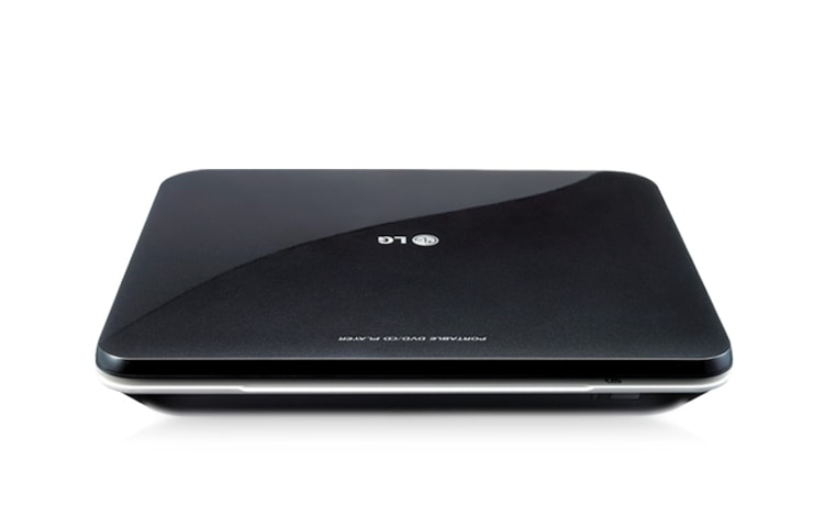 Vista frontal de DVD portátil con batería interna de 4.5 Hrs de duración. DP450G