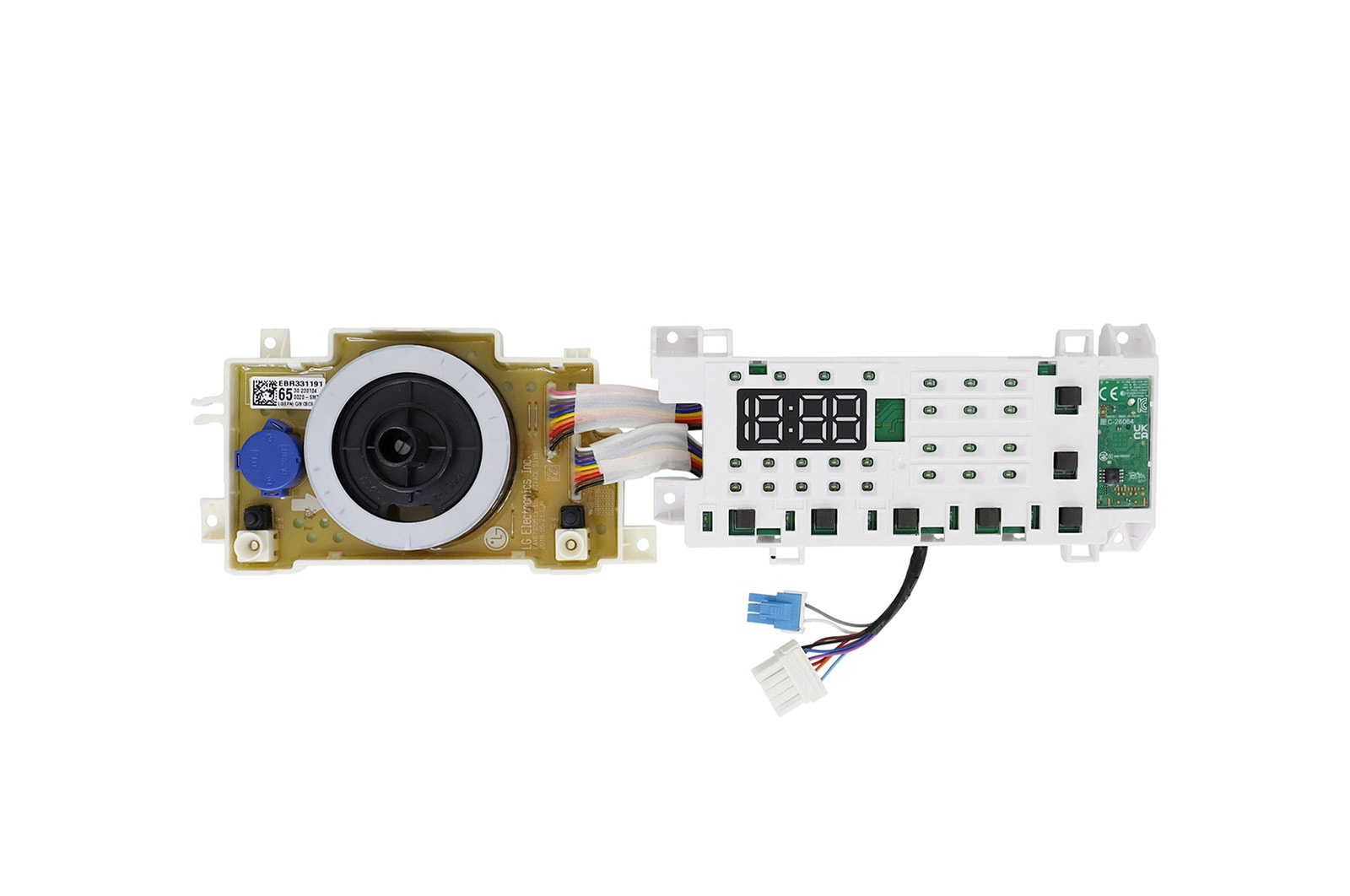 Vista frontal de Tarjeta con display para lavadora EBR33119165
