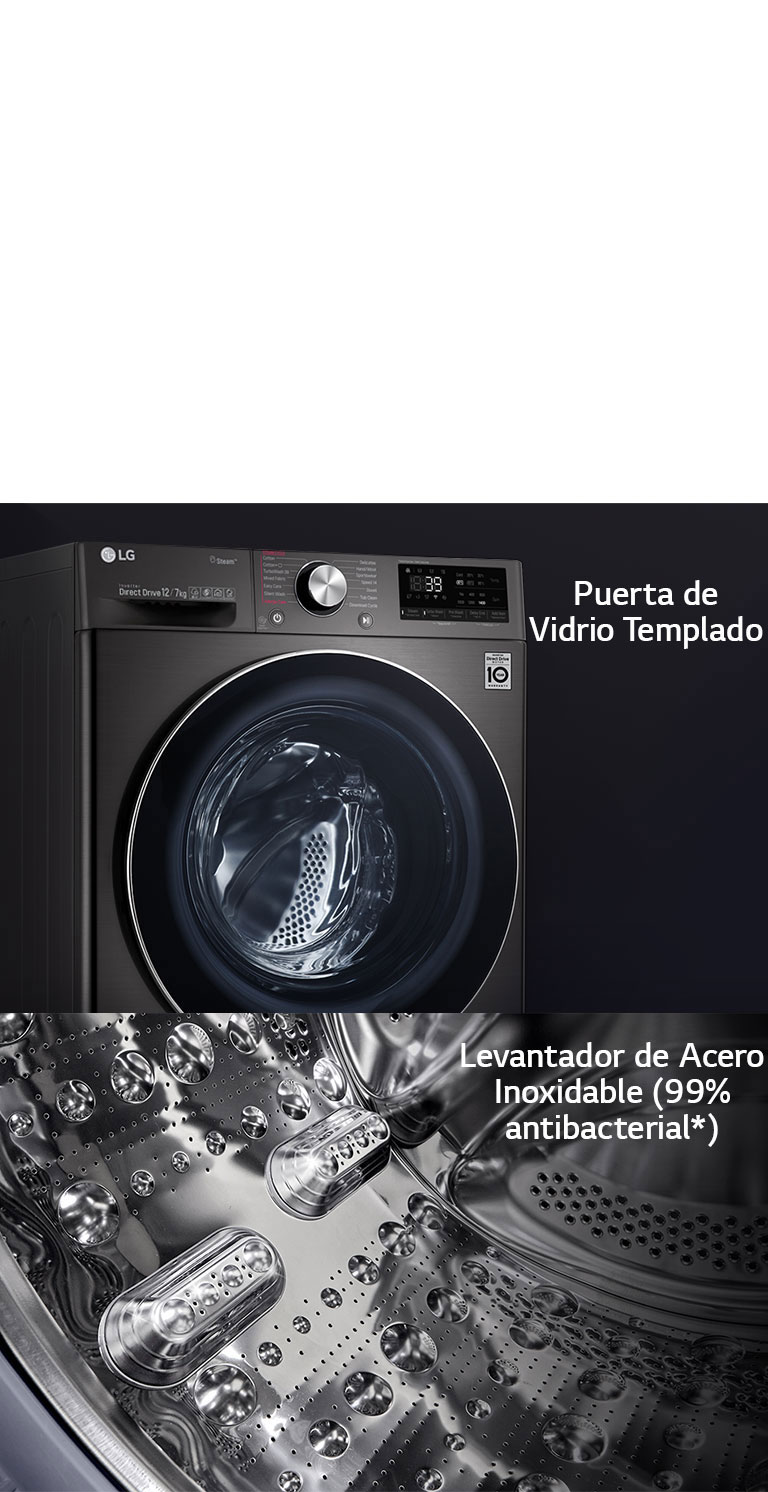 Lavasecarropas LG WD12 Inverter ThinQ WIFI Tecnología de Vapor LG Steam™  Lavado 12Kg Secado 7Kg, oferta LOi.
