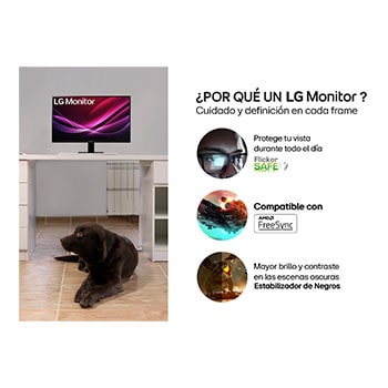 Vista en perspectiva monitor LG IPS Full HD de 24" 24U411A-B