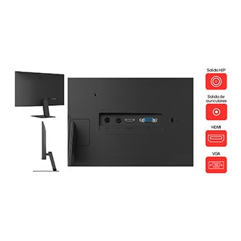 Vista lateral monitor LG IPS Full HD de 24" 24U411A-B