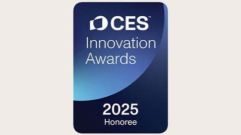 Insignia de los CES Innovation Awards con una mención honorífica en 2025.