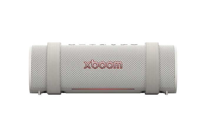 Vista frontal de LG xboom Grab by will.i.am | Parlantes Bluetooth | Sonido xboom con la máxima portabilidad