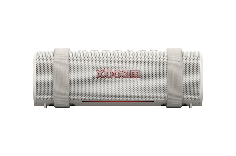 Vista frontal de LG xboom Grab by will.i.am | Parlantes Bluetooth | Sonido xboom con la máxima portabilidad