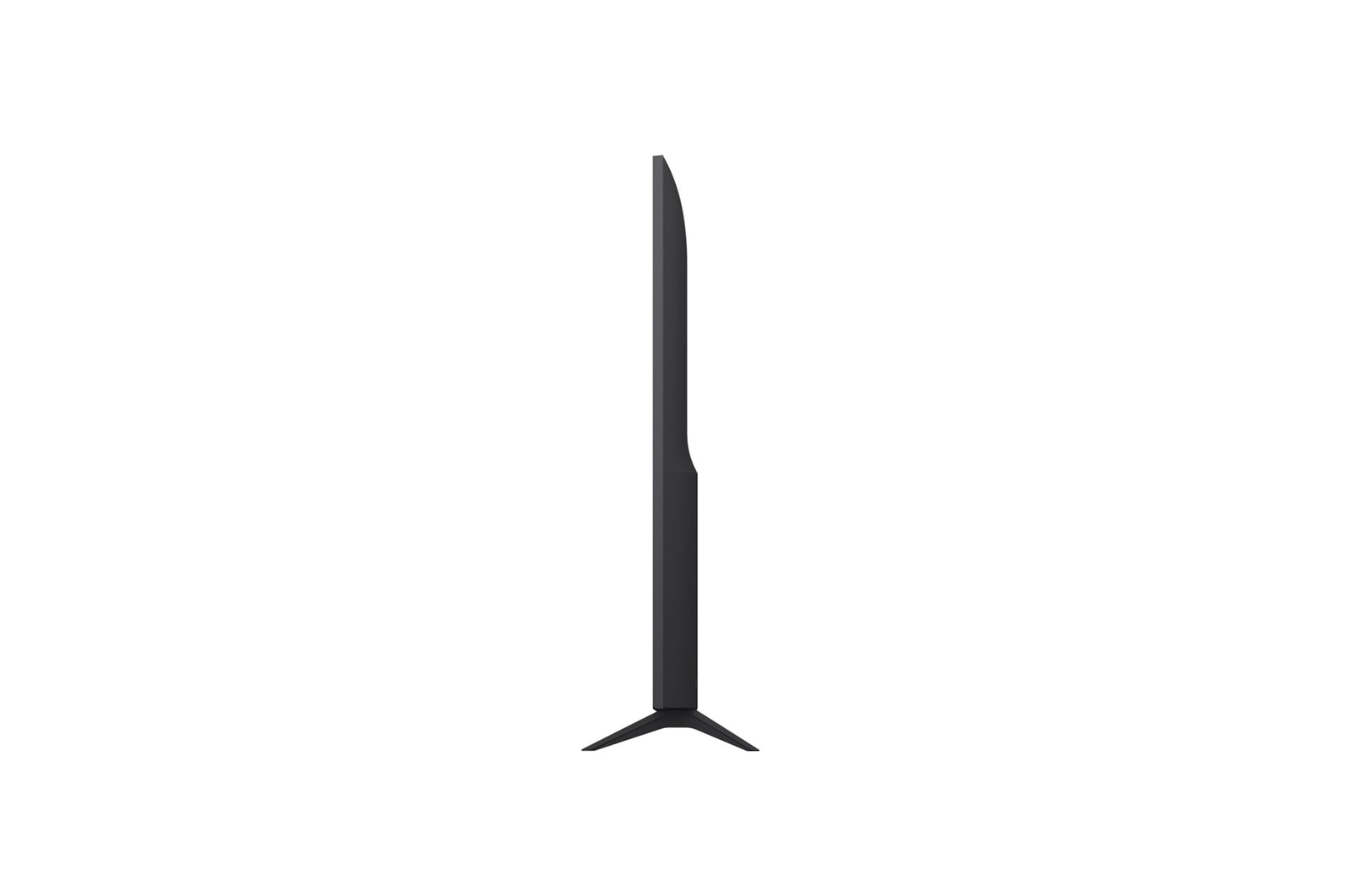 Vista lateral izquierda de la LG UHD UA75 TV.