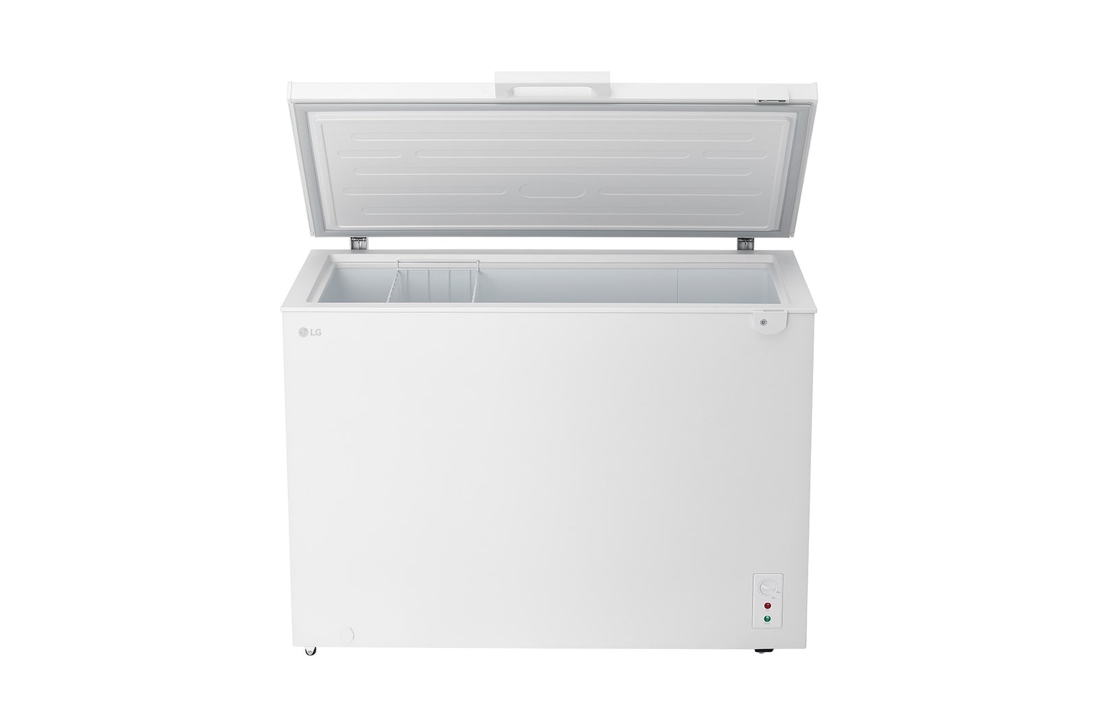 LG chest freezer open front view