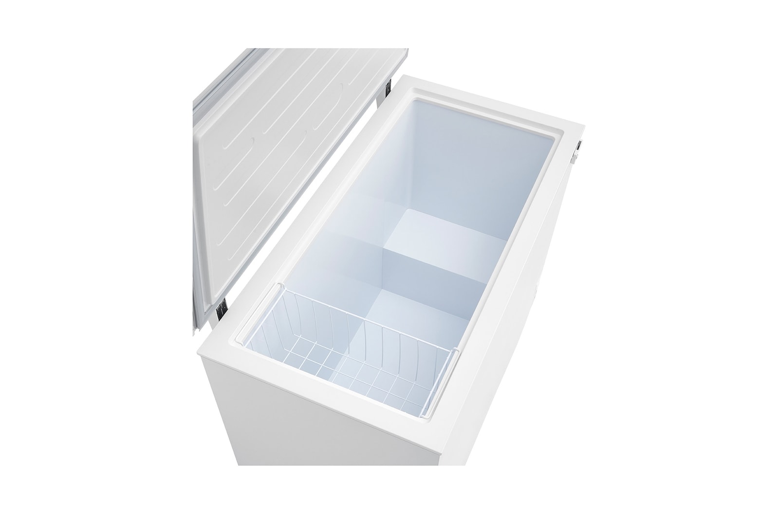 LG chest freezer inside space view